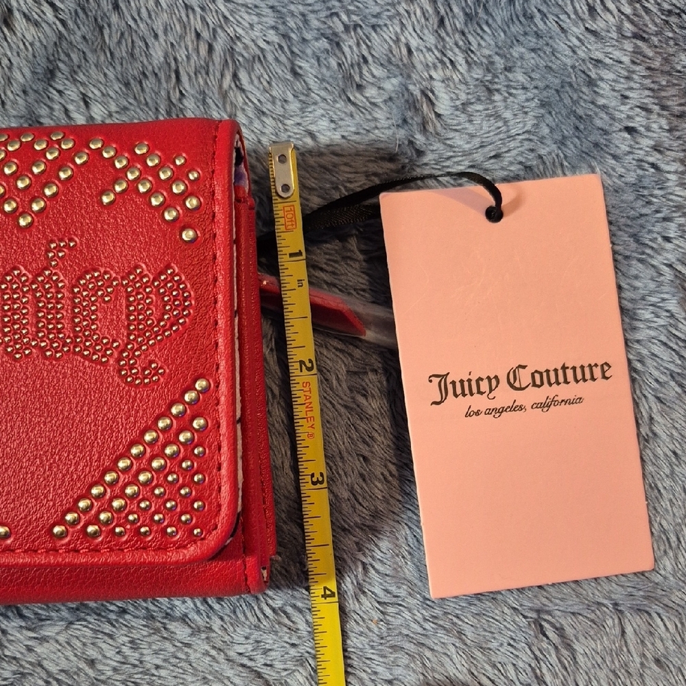NWT Juicy Couture "Cool Red" Women's Lovely Day Flap Clutch - Picture 12 of 13